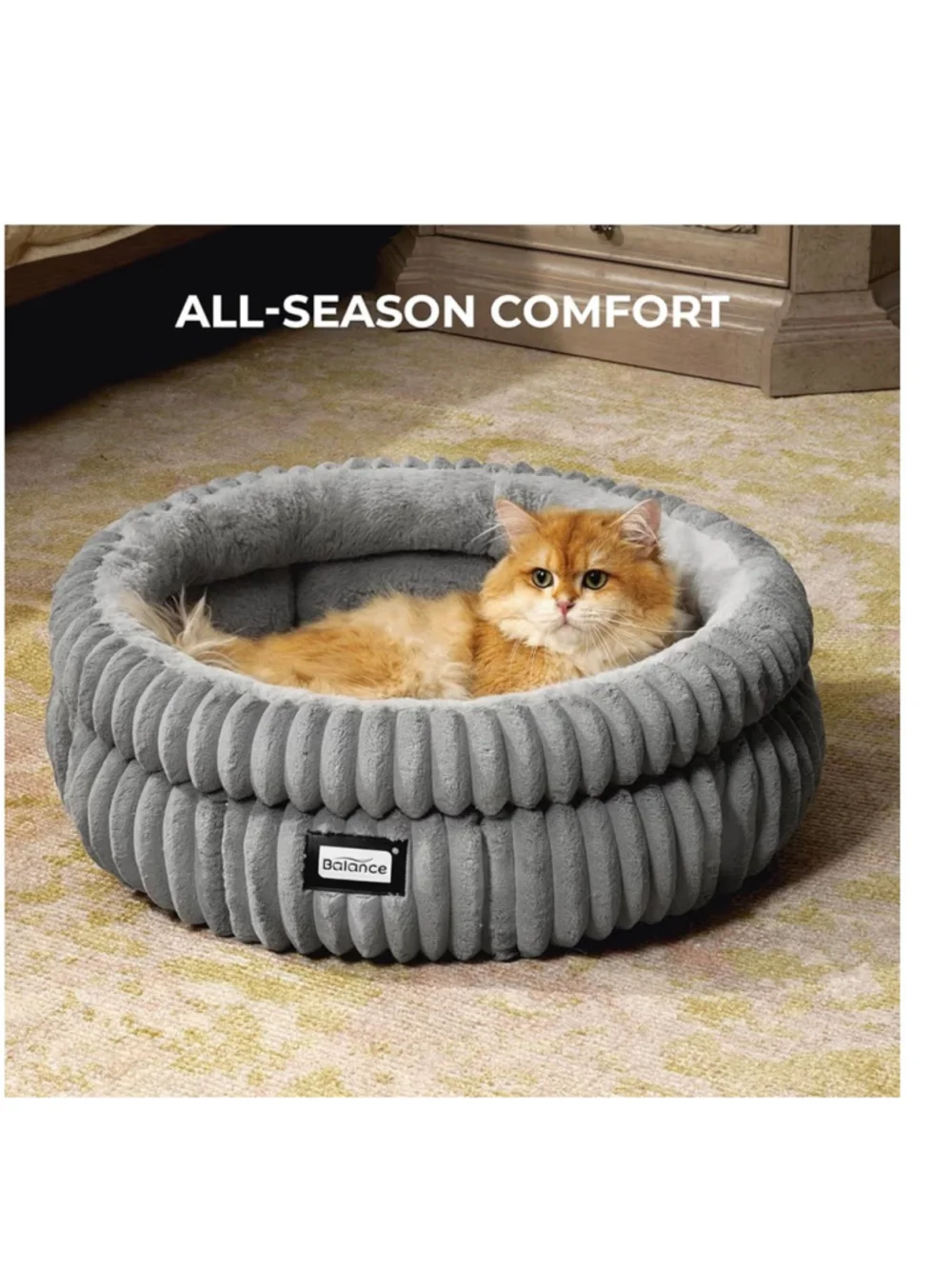 NEW Pet Dog Cat Kitten Bed Washable Round super Soft Plush 20x20x8”